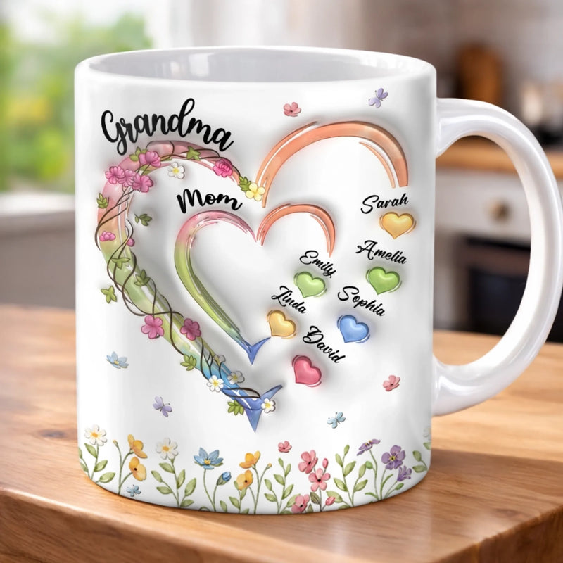 Personalised Mug – Gifts For Grandma, Mom – Made Of Memories, Filled With Love