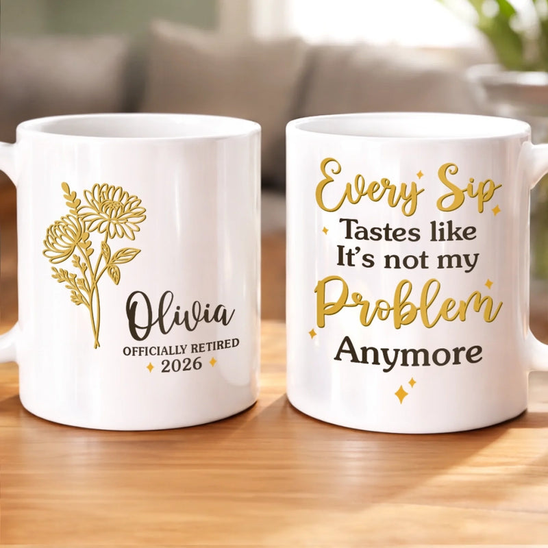 Personalised Mug - Retirement Gifts For Women, Men - Cheers To No More Mondays