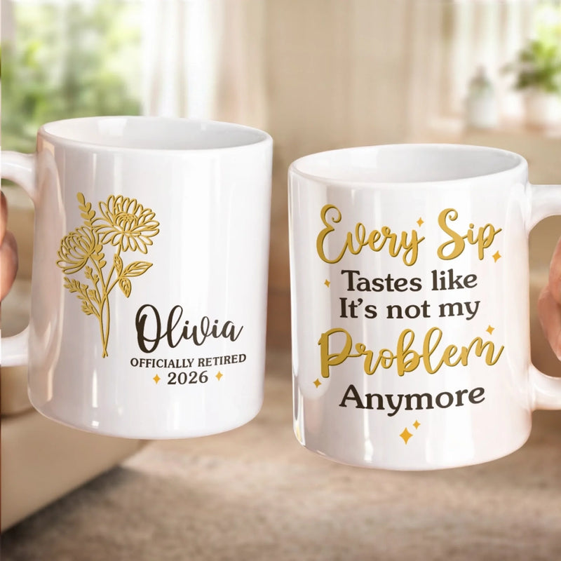 Personalised Mug - Retirement Gifts For Women, Men - Cheers To No More Mondays