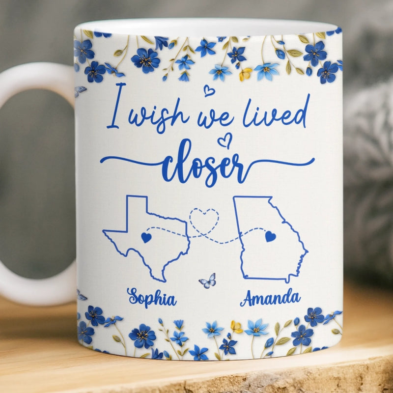 Personalised Mug -  Best Friend Birthday Gifts For Women, Besties, Sisters, BFF - Friendship With No Borders