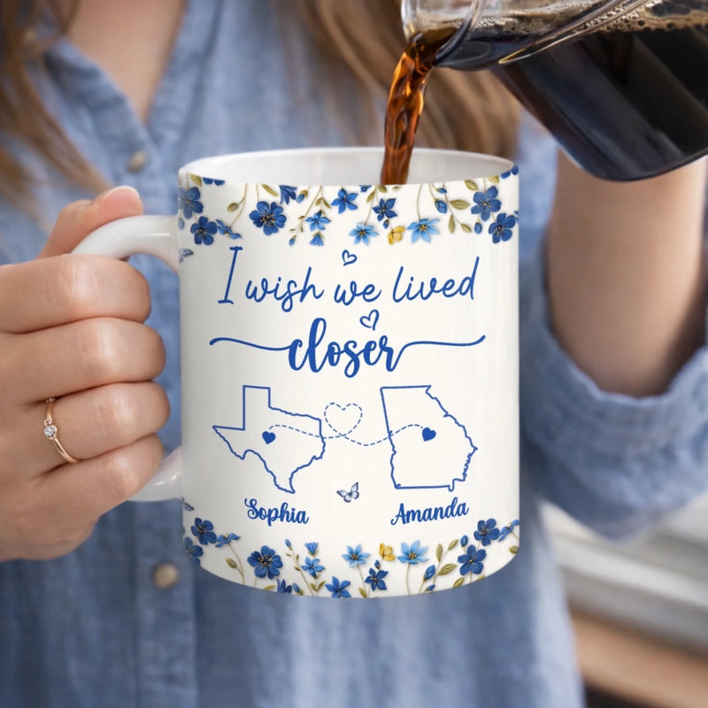 Personalised Mug -  Best Friend Birthday Gifts For Women, Besties, Sisters, BFF - Friendship With No Borders