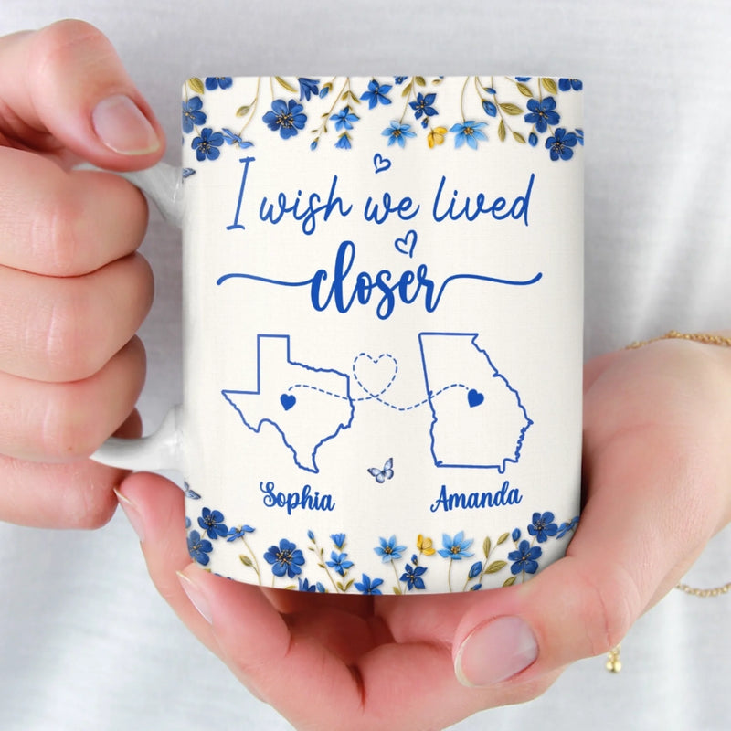Personalised Mug -  Best Friend Birthday Gifts For Women, Besties, Sisters, BFF - Friendship With No Borders
