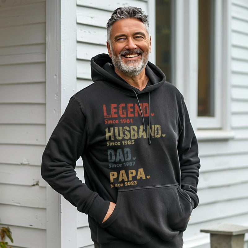 Personalised Unisex T-shirt, Hoodie – Gifts For Dad – My Dad Is A Legend