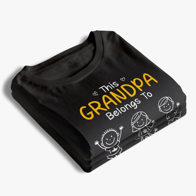Personalised Unisex T-shirt, Hoodie – Gifts For Dad, Grandpa – Grandpa Level Unlocked
