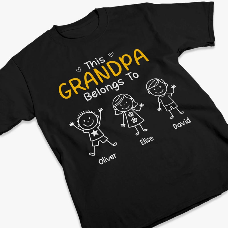 Personalised Unisex T-shirt, Hoodie – Gifts For Dad, Grandpa – Grandpa Level Unlocked