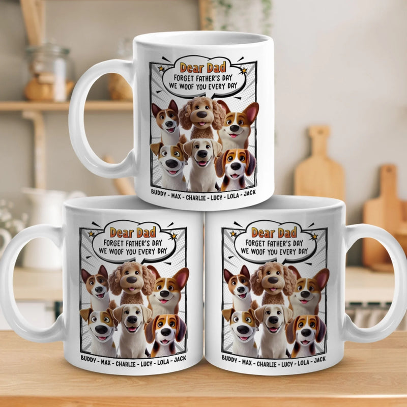 Personalised Mug - Father's Day Gifts For Dog Dad - We Woof You Every Day