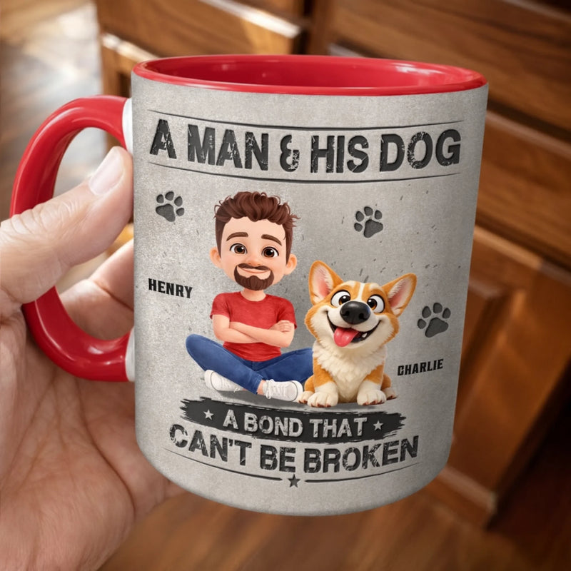 Personalised Accent Mug - Father's Day Gifts For Dog Lovers, Dog Dad - Dog Dad Energy Every Day