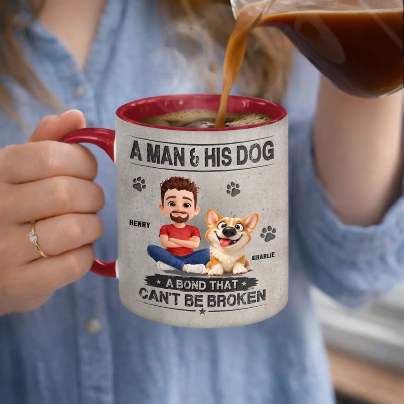 Personalised Accent Mug - Father's Day Gifts For Dog Lovers, Dog Dad - Dog Dad Energy Every Day