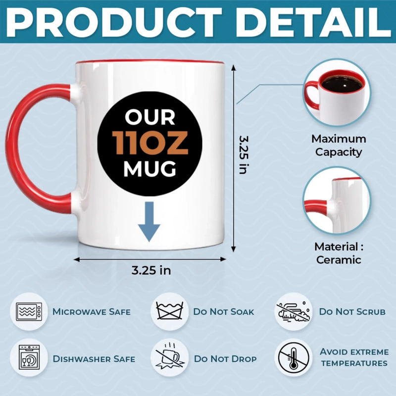 Personalised Accent Mug - Father's Day Gifts For Dog Lovers, Dog Dad - Dog Dad Energy Every Day