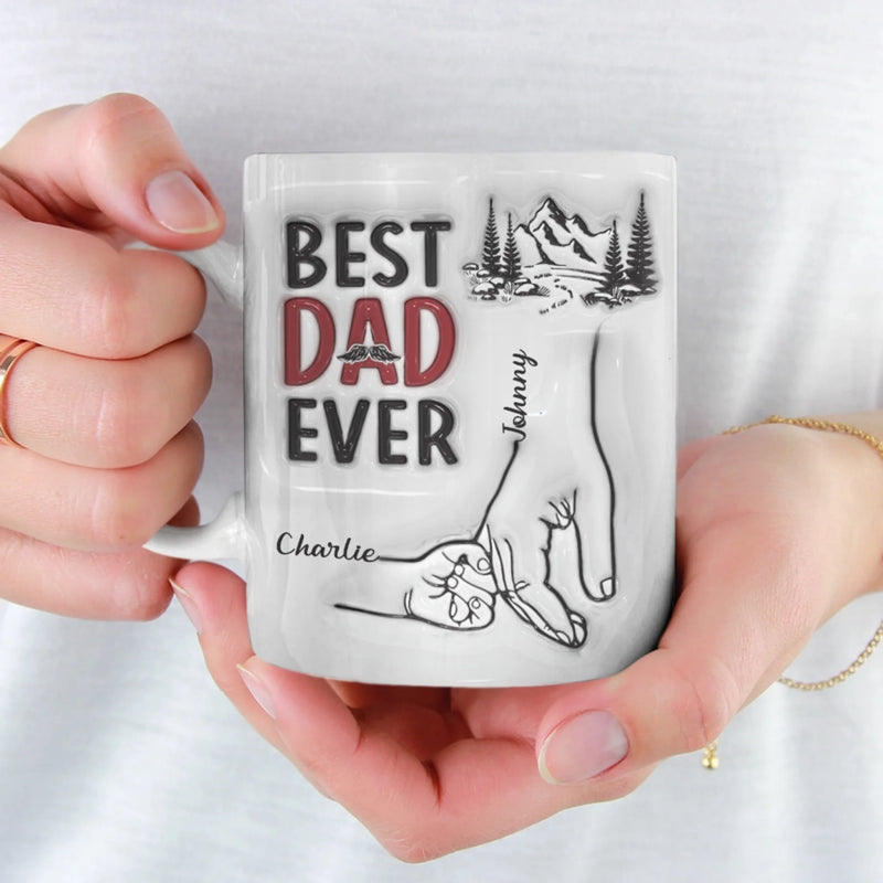 Personalised 3D Inflated Effect Printed Mug - Father's Day Gifts For Dad - Best Dad Ever