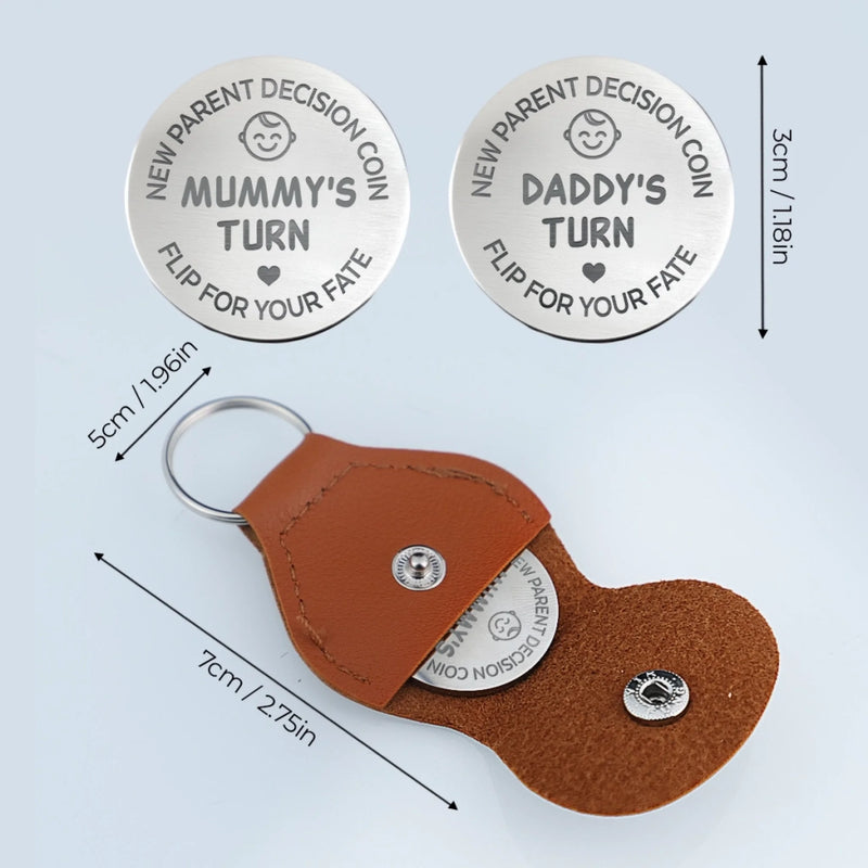 Personalised Pocket Hug Token - Gifts For Dad, Mum - Rock, Paper, Baby