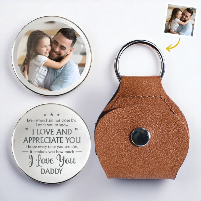Personalised Photo Pocket Hug Token - Gifts For Dad, Grandpa - I Love And Appreciate You