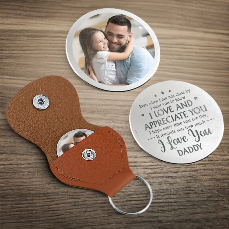 Personalised Photo Pocket Hug Token - Gifts For Dad, Grandpa - I Love And Appreciate You