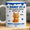 Personalised 3D Inflated Effect Printed Mug - Father's Day Birthday Gifts For Dog Cat Lovers, Dog Dad, Cat Owners - Fueled By Pet Love