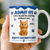 Personalised 3D Inflated Effect Printed Mug - Father's Day Birthday Gifts For Dog Cat Lovers, Dog Dad, Cat Owners - Fueled By Pet Love