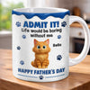 Personalised 3D Inflated Effect Printed Mug - Father's Day Birthday Gifts For Dog Cat Lovers, Dog Dad, Cat Owners - Fueled By Pet Love