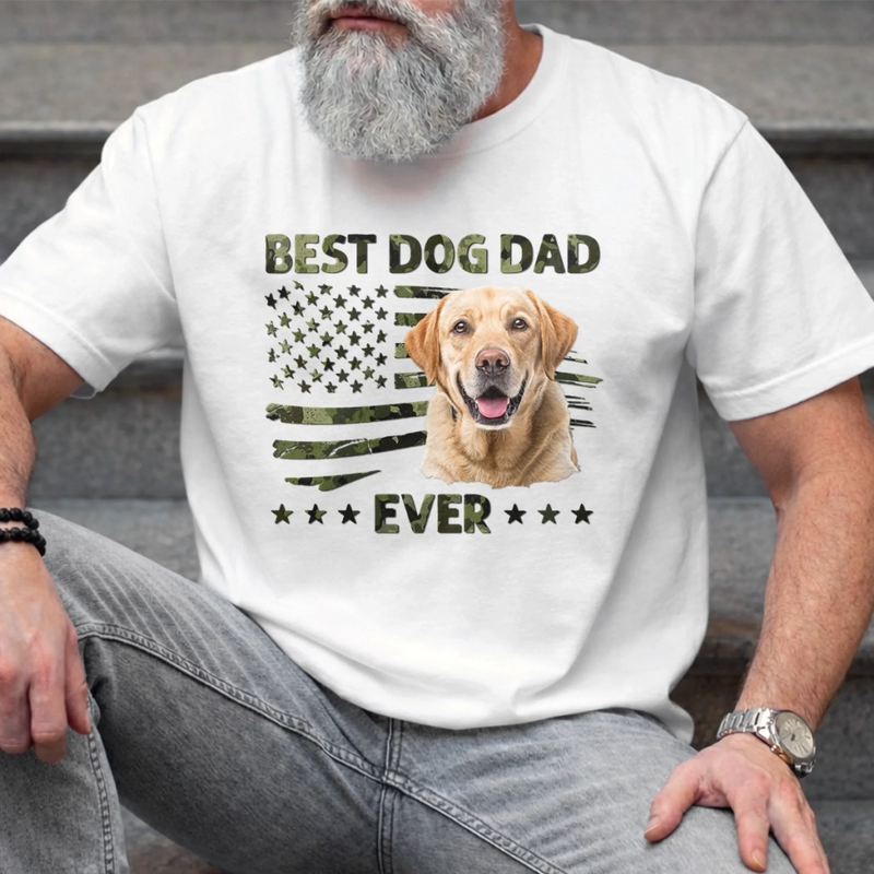 Personalised Unisex T-shirt, Premium T-shirt, Hoodie - Birthday Gifts For Dad, Grandpa, Dog Cat Lovers, Dog Dad - Proud Dog Dad Always