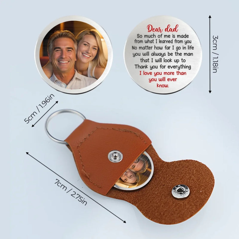 Personalised Photo Pocket Hug Token - Gifts For Dad, Grandpa - Part Of My Heart