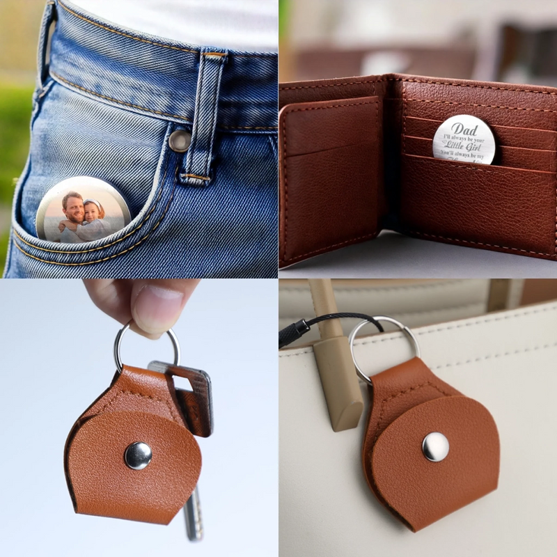 Personalised Photo Pocket Hug Token - Gifts For Dad, Grandpa - You Hold My Heart