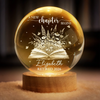 Personalised Crystal Globe Lamp - Retirement Gifts  - Let The Golden Days Begin