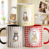 Personalised Accent Mug with Photo- Birthday Gifts For Dog Cat Lovers, Dog Dad - My Best Friend Has Paws
