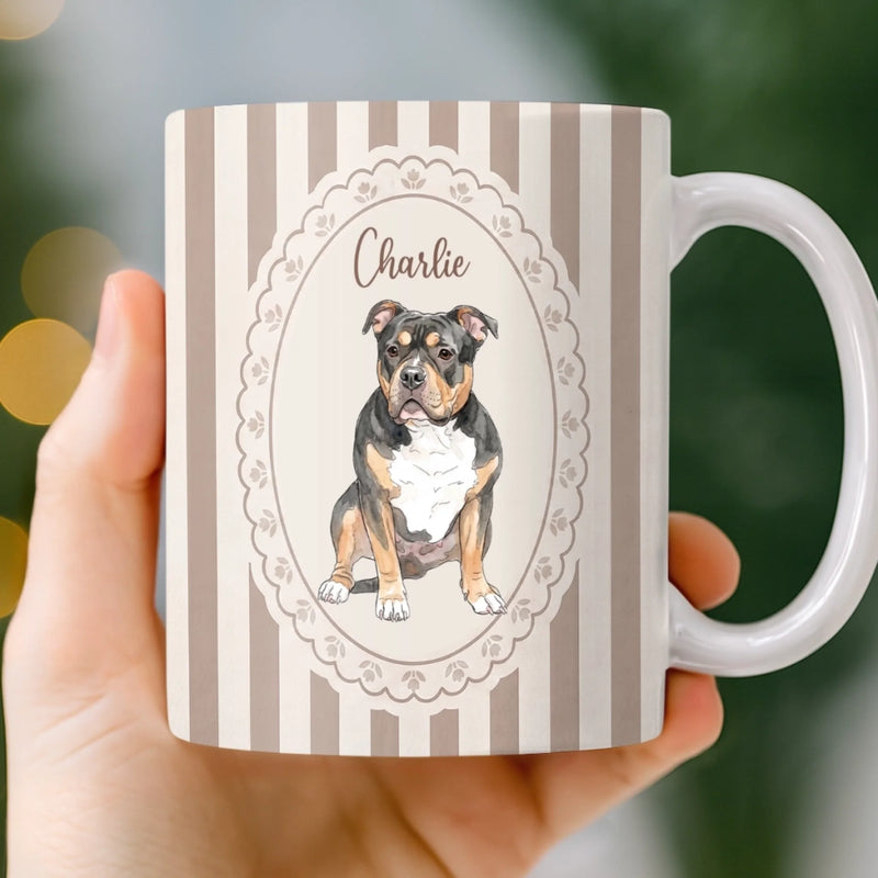 Personalised Accent Mug with Photo- Birthday Gifts For Dog Cat Lovers, Dog Dad - My Best Friend Has Paws