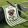 Personalised Photo Golf Towel - Father's Day Birthday Golf Gifts For Dog Lovers, Dog Dad And Mum - Golf Mode Always On