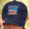Personalised Vintage Washed Denim Baseball Cap - Father's Day Gifts For Dog Lovers, Dog Dad And Mum - Best Friend Has Four Paws
