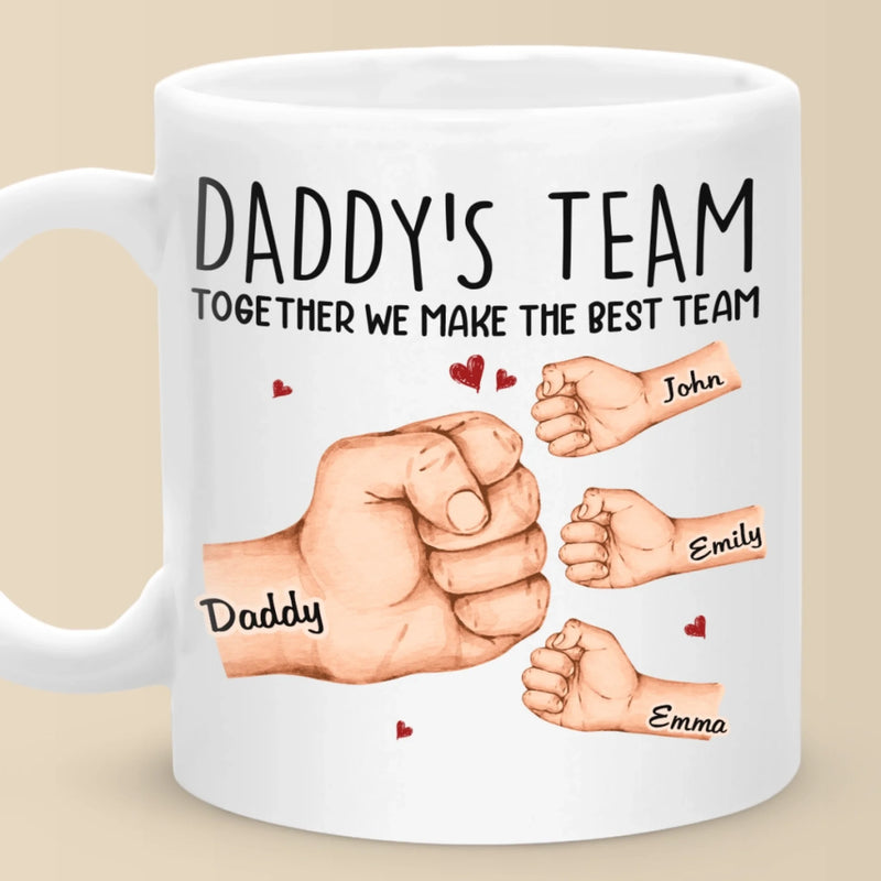 Personalised Mug - Gift For Dad - The Best Team Ever