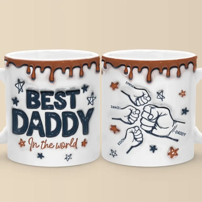 Personalised 3D Inflated Effect Printed Mug - Gifts For Dad, Grandpa - World’s Best Dad