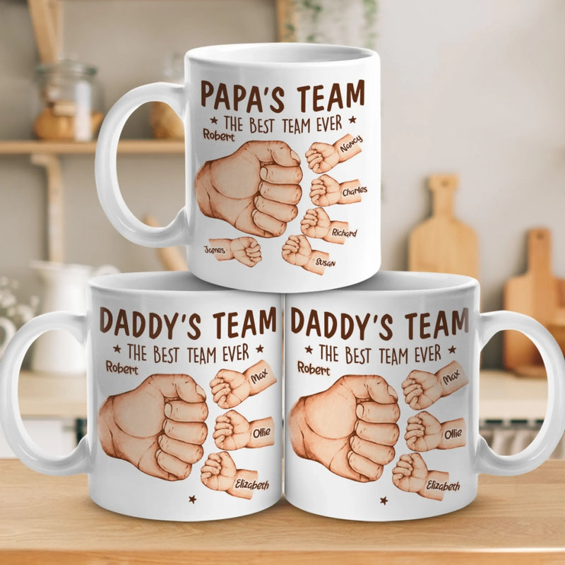 Personalised Mug - Gift For Dad, Grandpa - Forever The Best Team