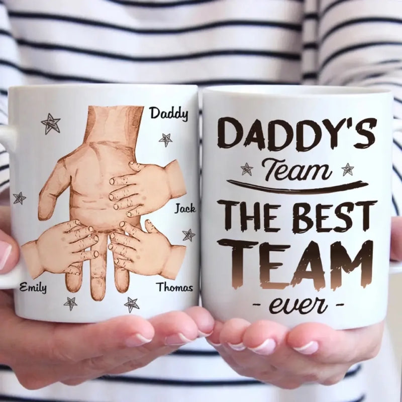 Personalised Mug - Gifts For Dad, Grandpa - Forever Side by Side