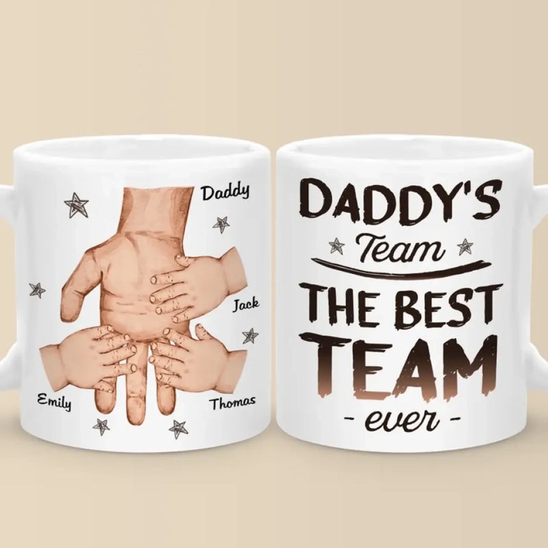 Personalised Mug - Gifts For Dad, Grandpa - Forever Side by Side