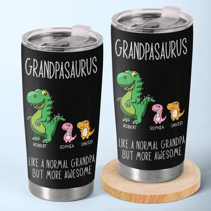 Personalised Tumbler - Gifts For Dad, Grandpa - Just A More Awesome Grandpa