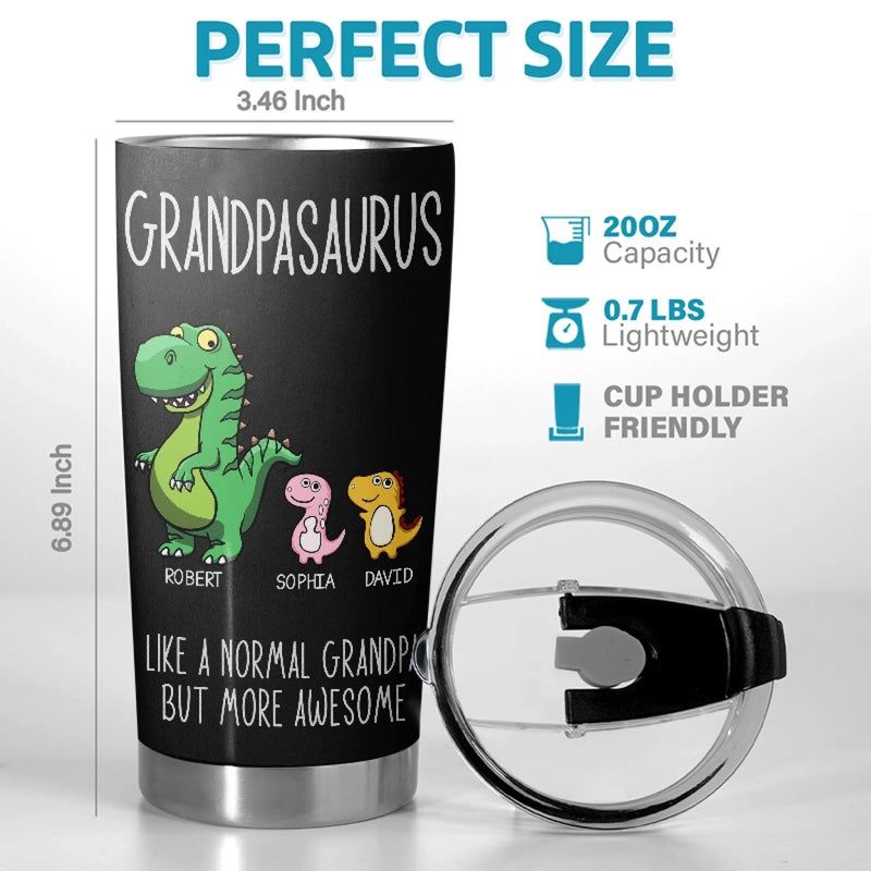 Personalised Tumbler - Gifts For Dad, Grandpa - Just A More Awesome Grandpa
