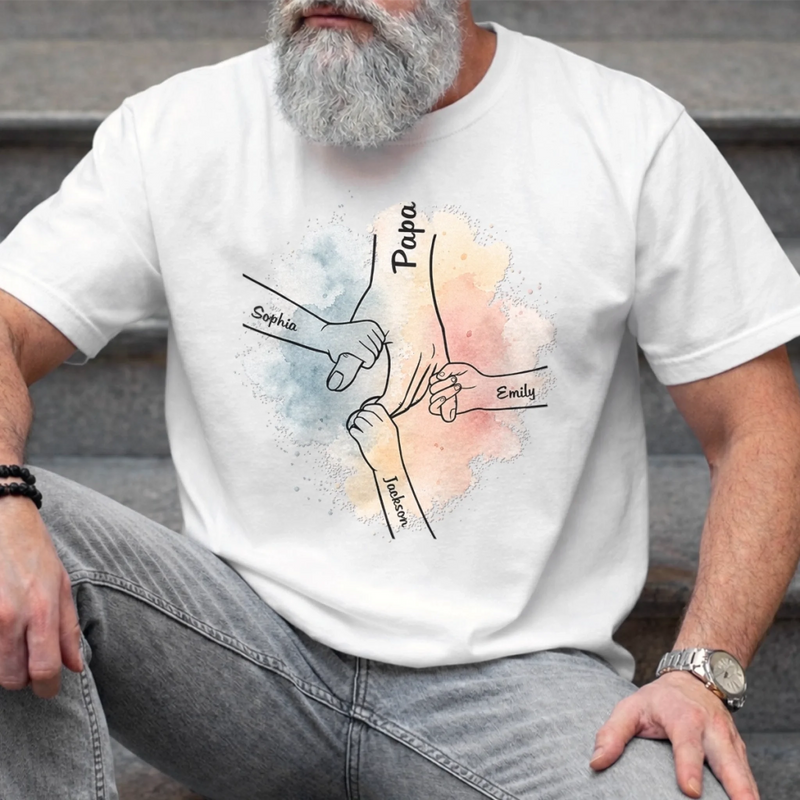 Personalised Unisex T-shirt, Premium T-shirt, Hoodie - Father's Day Birthday Gifts For Dad, Grandpa - You Are My Forever Hero Dad