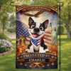 Personalised Flag - Birthday Garden America 250th Anniversary Gifts For Dog Lovers, Dog Dad And Mom - Paws Of Freedom