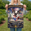 Personalised Flag - Birthday Garden America 250th Anniversary Gifts For Dog Lovers, Dog Dad And Mom - Stars, Stripes And Wagging Tails