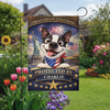 Personalised Flag - Birthday Garden America 250th Anniversary Gifts For Dog Lovers, Dog Dad And Mom - Stars, Stripes And Wagging Tails