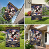 Personalised Flag - Birthday Garden America 250th Anniversary Gifts For Dog Lovers, Dog Dad And Mom - Stars, Stripes And Wagging Tails