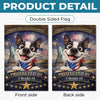 Personalised Flag - Birthday Garden America 250th Anniversary Gifts For Dog Lovers, Dog Dad And Mom - Stars, Stripes And Wagging Tails