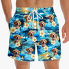 Personalised Photo Men Beach Shorts - Summer Vacation And Travel Gifts For Family, Dog Cat Lovers - Paws Make Life Better