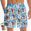 Personalised Photo Men Beach Shorts - Summer Vacation And Travel Gifts For Dog Dad - Paws & Positive Vibes