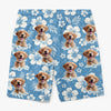 Personalised Photo Men Beach Shorts - Summer Vacation And Travel Gifts For Dog Dad - Paws & Positive Vibes