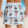 Personalised Photo Men Beach Shorts - Summer Vacation And Travel Gifts For Dad, Grandpa - My Heart Belongs To Daddy