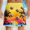 Personalised Photo Men Beach Shorts - Summer Vacation And Travel Gifts For Dog Dad - Living The Pawsitive Life