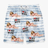 Personalised Photo Men Beach Shorts - Summer Vacation And Travel Gifts For Husband - Ocean Breeze And My Love