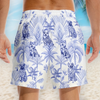 Personalised Photo Men Beach Shorts - Summer Vacation And Travel Gifts For Dog Dad - Pawsitive Vibes, Tropical Life