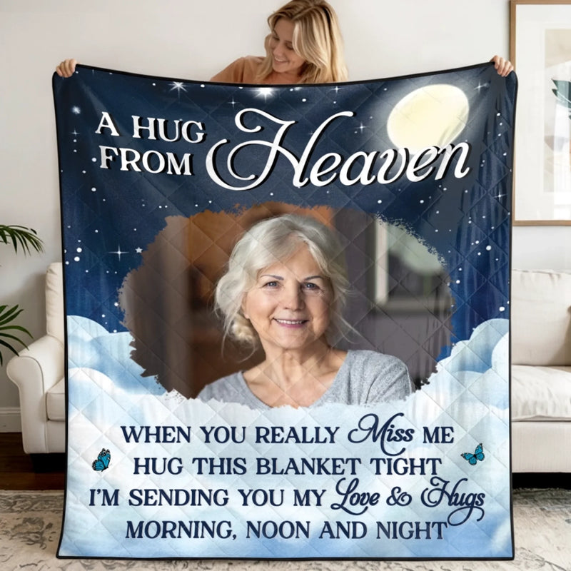 Personalised Photo Quilt Blanket - Memorial Gifts - Memories Keep You Close Always
