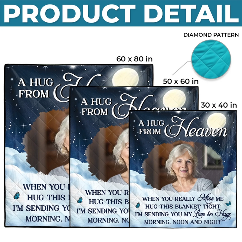 Personalised Photo Quilt Blanket - Memorial Gifts - Memories Keep You Close Always